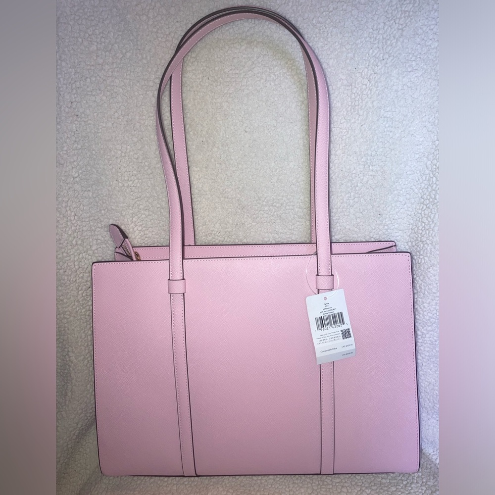 Kate Spade "Kenzie" Pink Horizon Saffiano Leather Medium Tote NWT - Picture 4 of 16